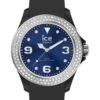 ICE-Watch Ice Star Deep Blue Smooth Small Black Silicone Quartz Watch