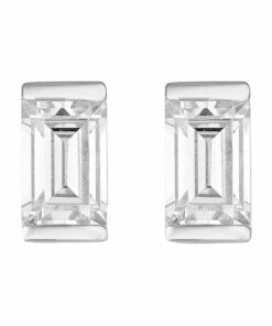 Georgini Mosaic Baguette Silver Stud Earrings