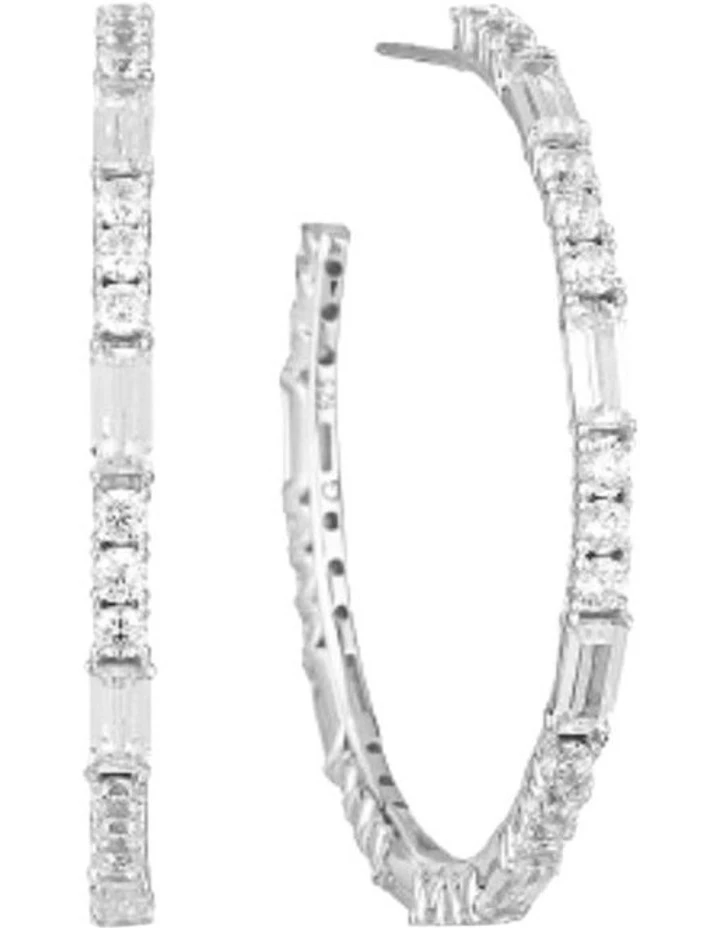 Georgini Irina Large Silver Hoop Earrings 1 Georgini Irina Large Silver Hoop Earrings