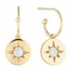 Georgini Stellar Lights Gold Drop Hoop Earrings