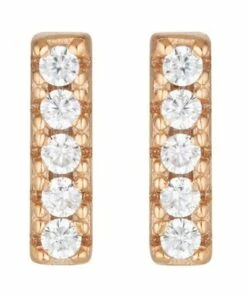 Georgini Alina Rose Gold Stud Earrings