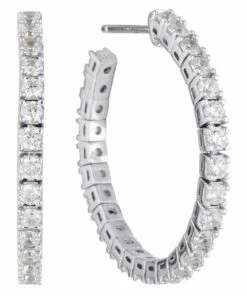 Georgini Flex 25mm Silver Hoop Earrings