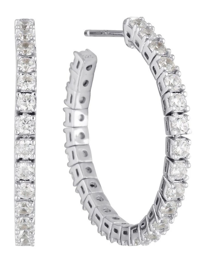 Georgini Flex 25mm Silver Hoop Earrings 1 Georgini Flex 25mm Silver Hoop Earrings