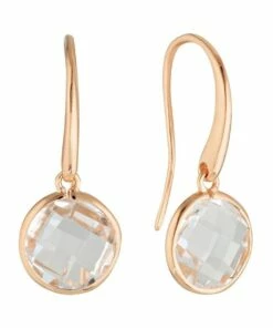 Georgini Lucent Hook Large Rose Gold Drop Earrings