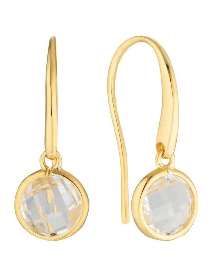 Georgini Lucent Hook Small Gold Drop Earrings 1 Georgini Lucent Hook Small Gold Drop Earrings