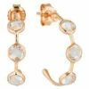Georgini Kikilo White Topaz Rose Gold Hoop Earring