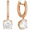 Georgini Luxe Regale Rose Gold Huggie Earrings