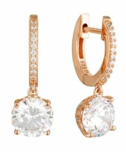 Georgini Luxe Regale Rose Gold Huggie Earrings