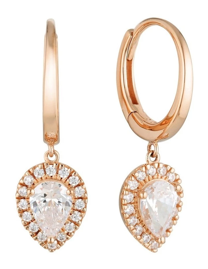 Georgini Luxe Splendore Rose Gold Huggie Earrings 1 Georgini Luxe Splendore Rose Gold Huggie Earrings