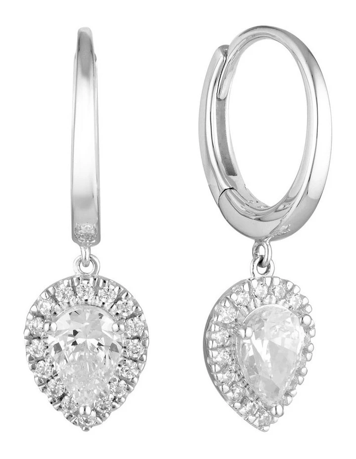 Georgini Luxe Splendore Silver Huggie Earrings 1 Georgini Luxe Splendore Silver Huggie Earrings