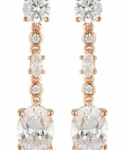 Georgini Luxe Lusso Rose Gold Drop Earrings