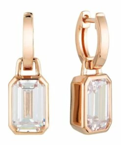 Georgini Luxe Sontuosa Rose Gold Huggie Earrings
