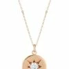 Georgini Stellar Lights Pendant Rose Gold Necklace