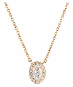 Georgini Aurora Glow Pendant Rose Gold Necklace
