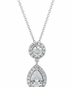 Georgini Mina Drop Pendant Silver Necklace
