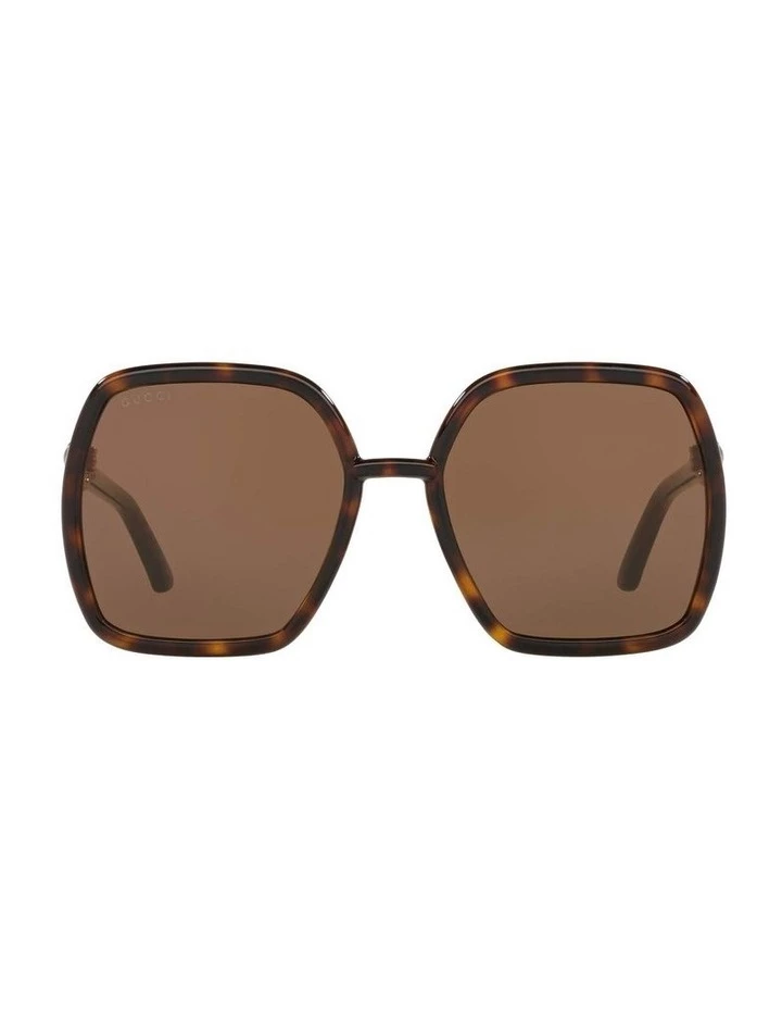 GUCCI Tortoise Rectangle Sunglasses 0GC001516 1535963002 2 GUCCI Tortoise Rectangle Sunglasses 0GC001516 1535963002 - Image 2