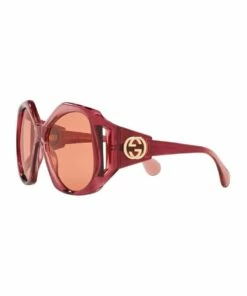 GUCCI Burgundy Round Sunglasses 0GC001503 1535973002 -RAY-BAN Online Store 843147730 3 720x928