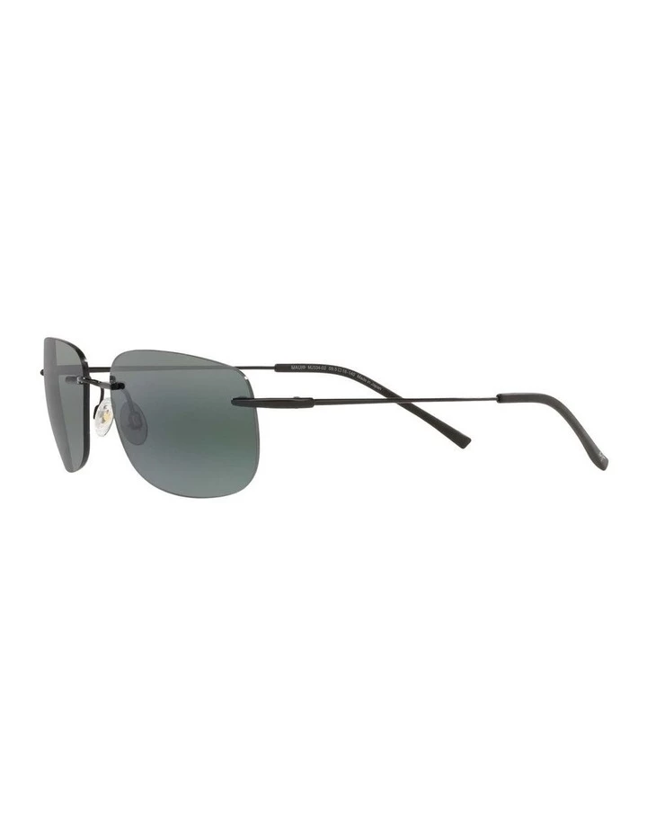Maui Jim Ohai Polarised Black Rectangle Sunglasses 0MJ000670 1535856004 3 Maui Jim Ohai Polarised Black Rectangle Sunglasses 0MJ000670 1535856004 - Image 3