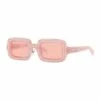 Miu Miu Pink Diamante Rectangle Sunglasses 0MU 09XS 1536012001