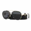 Versace Black/Gold Aviator Sunglasses With Strap 0VE2232 1535921001