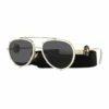 Versace White/Gold Aviator Sunglasses With Strap 0VE2232 1535921002