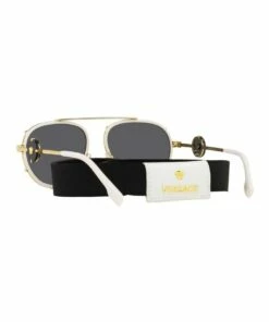 Versace White/Gold Aviator Sunglasses With Strap 0VE2232 1535921002 -RAY-BAN Online Store 843218560 6 720x928