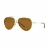 X VOGUE Polarised Gold Aviator Sunglasses 0VO4212SMBB 1536498001