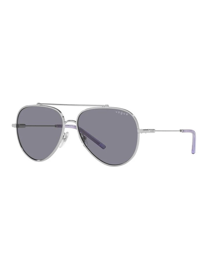 MBB X VOGUE Silver/Grey Aviator Sunglasses 0VO4212S 1536498002 1 MBB X VOGUE Silver/Grey Aviator Sunglasses 0VO4212S 1536498002