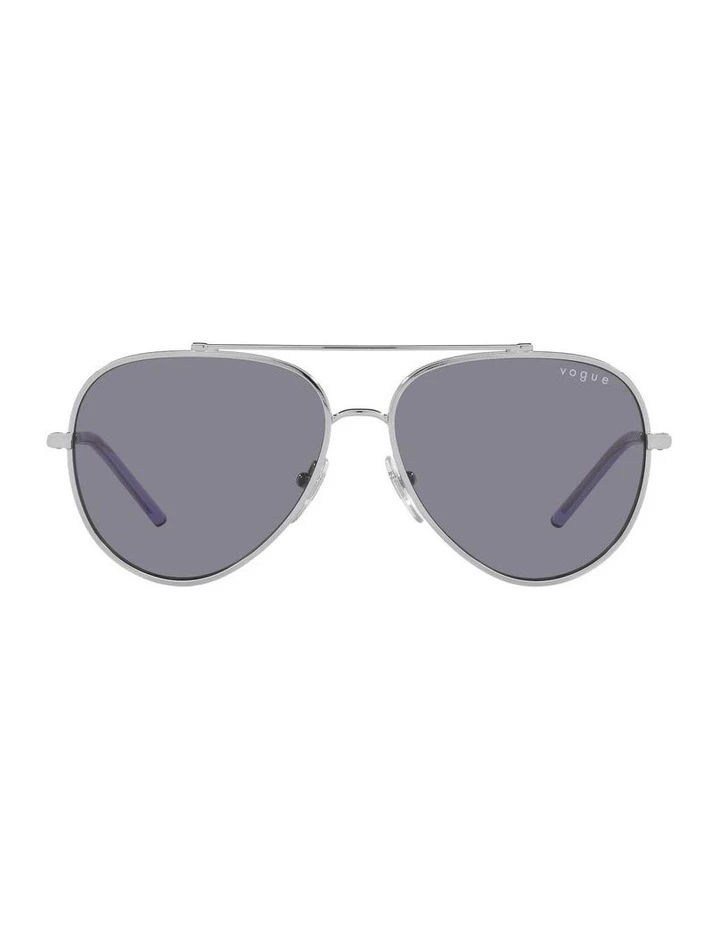 MBB X VOGUE Silver/Grey Aviator Sunglasses 0VO4212S 1536498002 2 MBB X VOGUE Silver/Grey Aviator Sunglasses 0VO4212S 1536498002 - Image 2