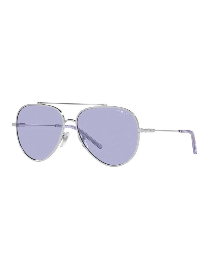 MBB X VOGUE Silver/Purple Aviator Sunglasses 0VO4212S 1536498003 1 MBB X VOGUE Silver/Purple Aviator Sunglasses 0VO4212S 1536498003