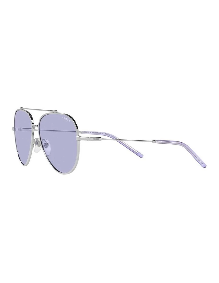 MBB X VOGUE Silver/Purple Aviator Sunglasses 0VO4212S 1536498003 3 MBB X VOGUE Silver/Purple Aviator Sunglasses 0VO4212S 1536498003 - Image 3