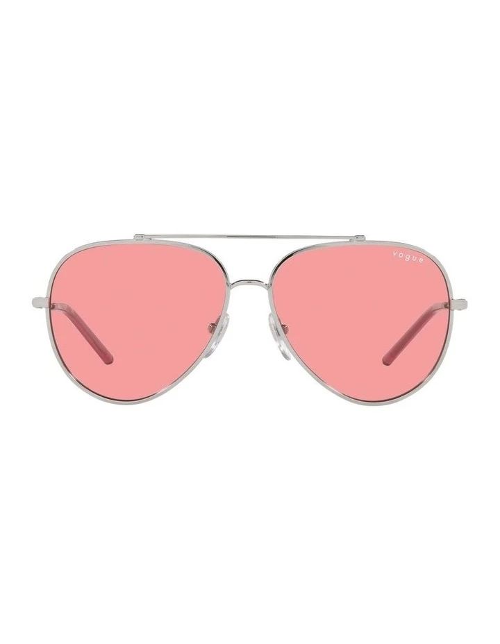 MBB X VOGUE Silver/Coral Aviator Sunglasses 0VO4212S 1536498004 2 MBB X VOGUE Silver/Coral Aviator Sunglasses 0VO4212S 1536498004 - Image 2