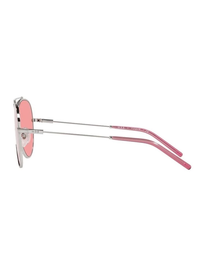 MBB X VOGUE Silver/Coral Aviator Sunglasses 0VO4212S 1536498004 4 MBB X VOGUE Silver/Coral Aviator Sunglasses 0VO4212S 1536498004 - Image 4