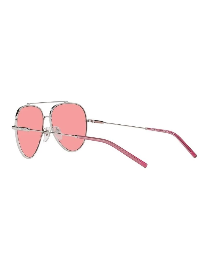 MBB X VOGUE Silver/Coral Aviator Sunglasses 0VO4212S 1536498004 5 MBB X VOGUE Silver/Coral Aviator Sunglasses 0VO4212S 1536498004 - Image 5