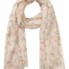 Gregory Ladner Bird Print Blush/ Ivory Scarf With Lurex