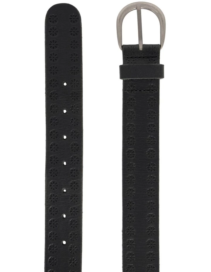 Loop Bankstown Black Leather Belt 3 Loop Bankstown Black Leather Belt - Image 3