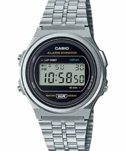 Casio Vintage Silver Resin Chronograph Watch A171We-1A