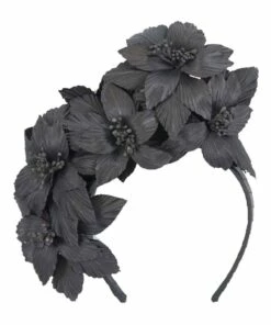 Fillies Collection Flower Arrangement On Black Headband Fascinator