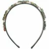 Gregory Ladner Crystal Bug Emerald Wide Headband