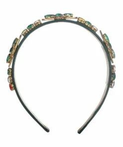 Gregory Ladner Crystal Bug Emerald Wide Headband