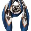 Gregory Ladner Animal Print Blue Neckerchief Scarf