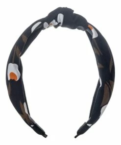 Gregory Ladner Floral Print Black Hair Turban