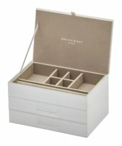 One Six Eight London Gabriella White Medium Jewellery Box -RAY-BAN Online Store 847855180 3 720x928