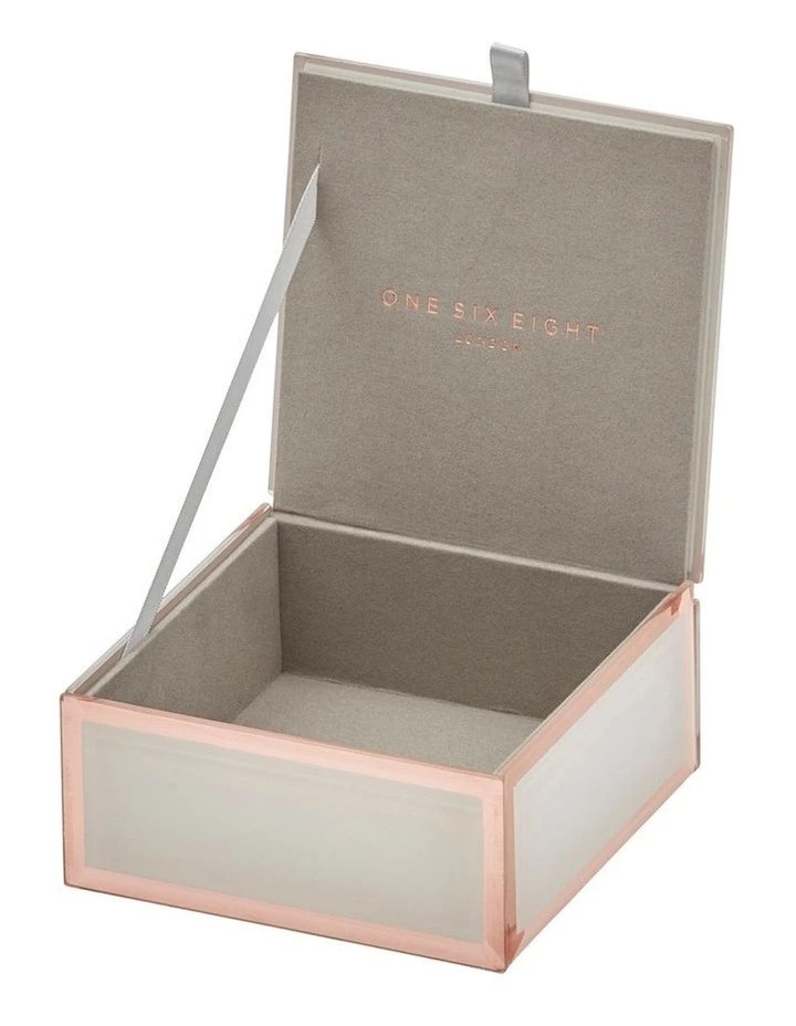 One Six Eight London Sara White / Rose Gold Small Jewellery Box 2 One Six Eight London Sara White / Rose Gold Small Jewellery Box - Image 2