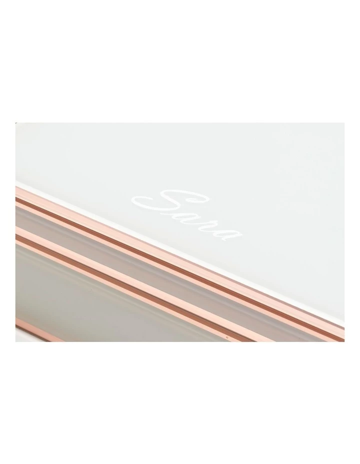 One Six Eight London Sara White / Rose Gold Small Jewellery Box 4 One Six Eight London Sara White / Rose Gold Small Jewellery Box - Image 4