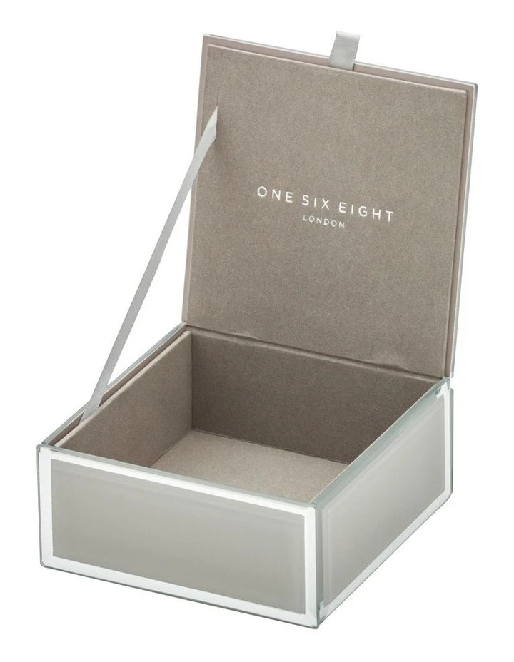 One Six Eight London Sara Cool Grey Small Jewellery Box 2 One Six Eight London Sara Cool Grey Small Jewellery Box - Image 2