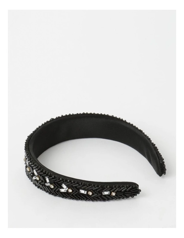 Collection Black And Gold Beaded Headband 4 Collection Black And Gold Beaded Headband - Image 4