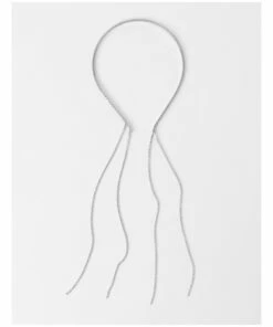 Collection Embellished Silver Tassel Headband