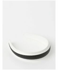 Collection Embossed White Headband