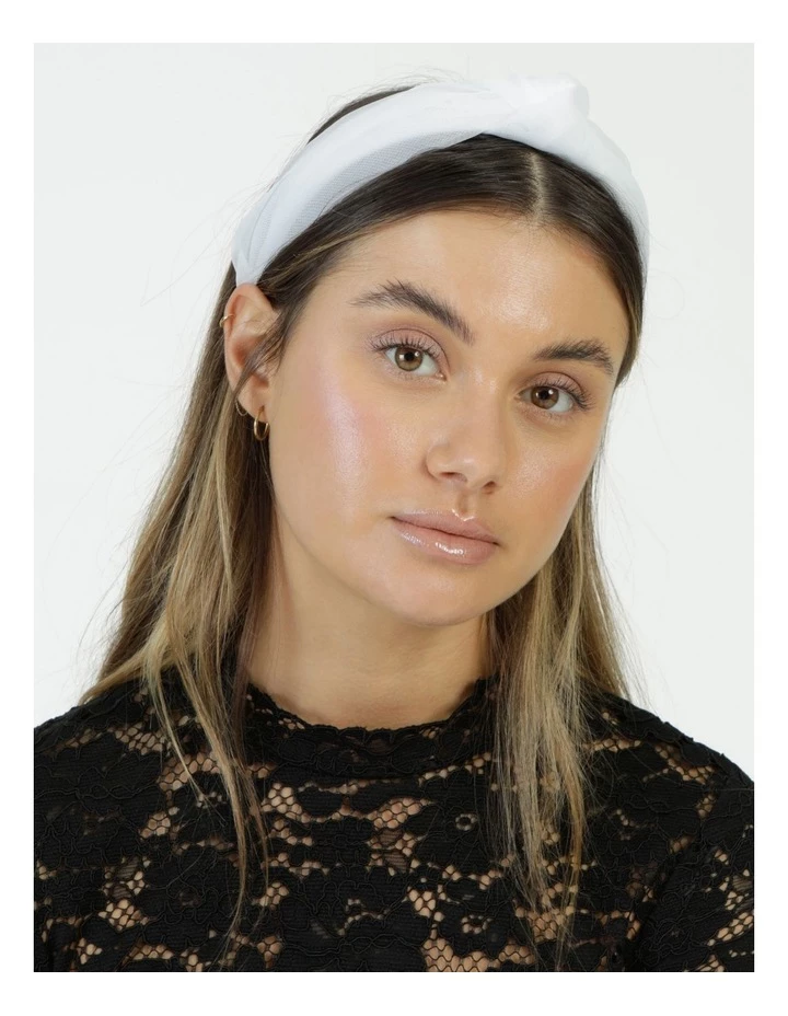 Collection Knot Detailed White Headband 4 Collection Knot Detailed White Headband - Image 4
